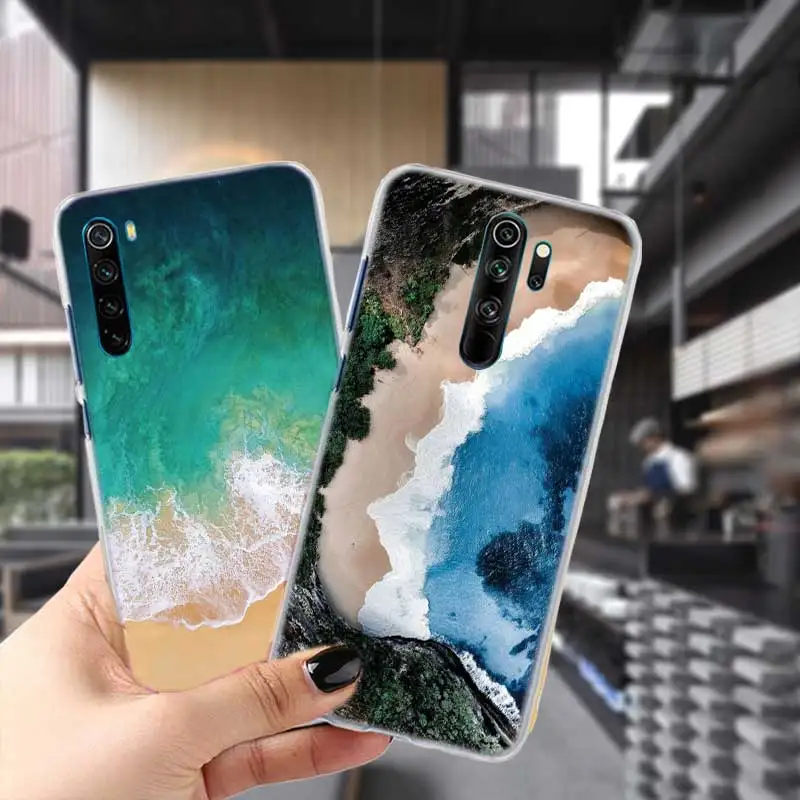 Чехол для Redmi Note 7 8 8T 9S прозрачный чехол с принтом голубым небом пляжем 9 10 Pro Max 10S 6 5