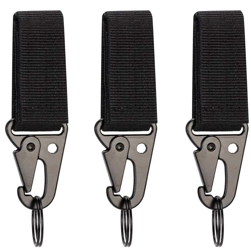 3PCS טקטי חגורת Keeper עם מפתח קליפ עבור ציוד Duty חגורת מפתח מחזיקי לשמור מפתח טבעת נגיש בקלות