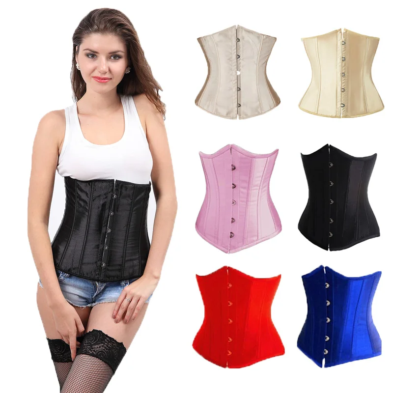 

Горячая Распродажа, черные атласные корсеты и бюстье, нижнее белье для свадебного платья, сексуальное нижнее белье