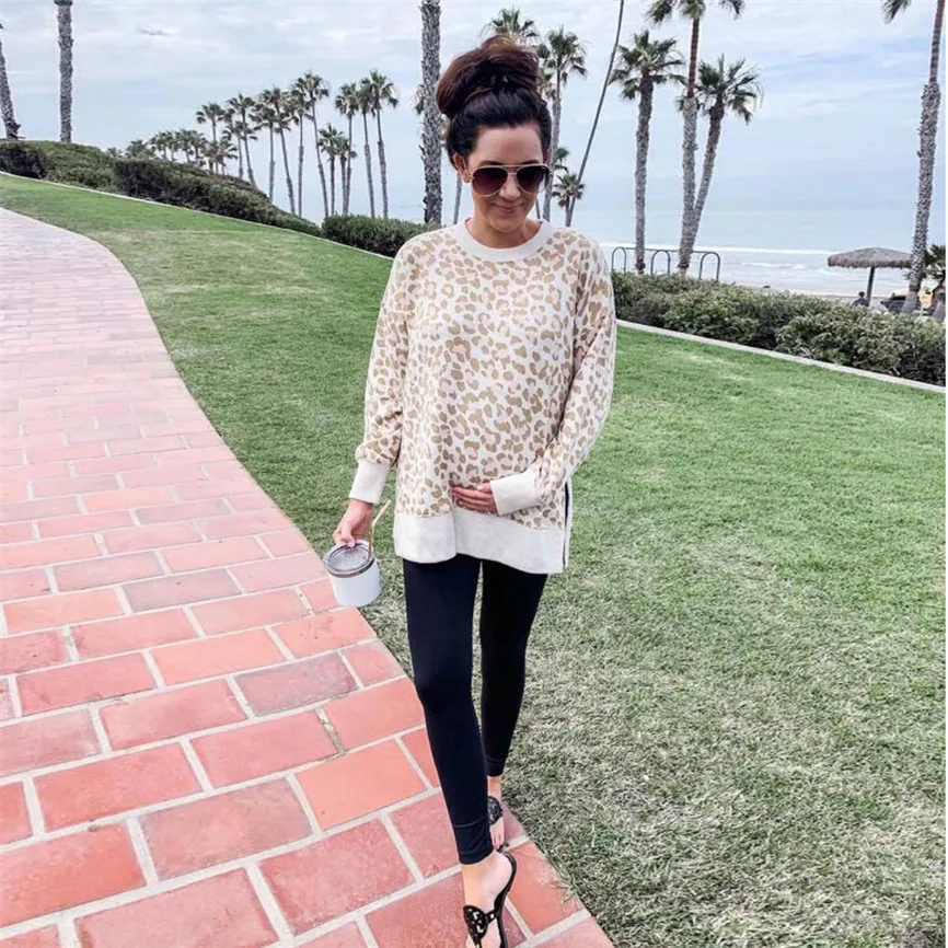 Женский осенний и зимний свитер повседневный теплый Свободный вязаный джемпер с