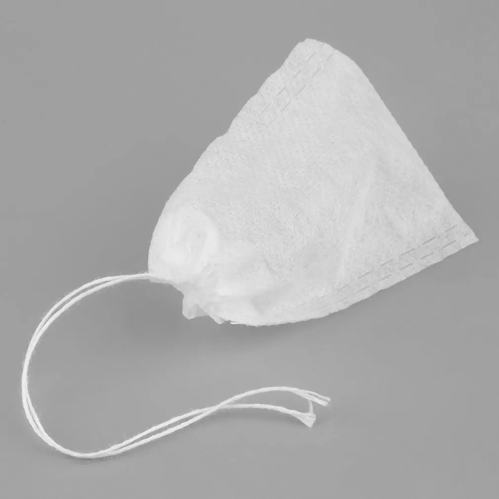 100 шт./лот тянущиеся шнурки чайные пакетики ситечко заварочный фильтр бумажные