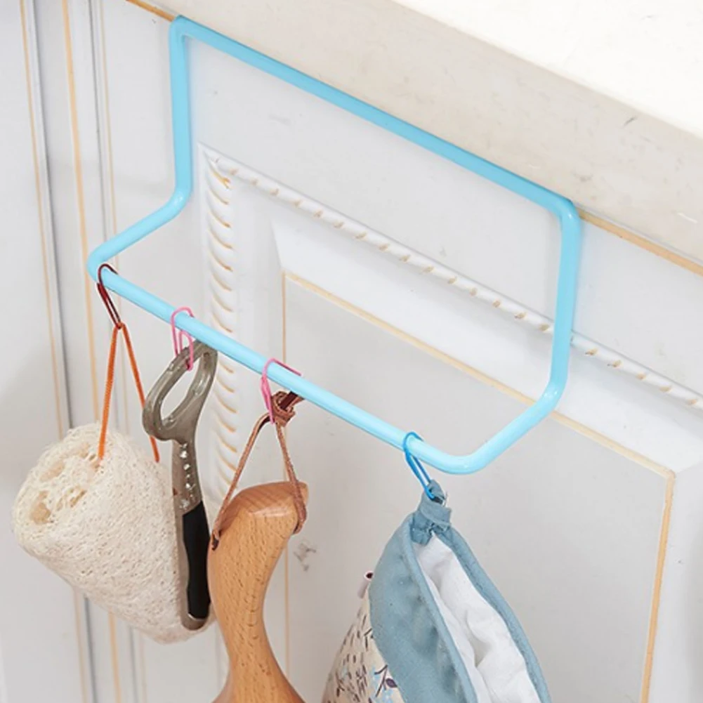

Plastic Hanging Holder Multifunction Towel Rack Cupboard Cabinet Door Back Home Storage Organizer Kitchen Accessories