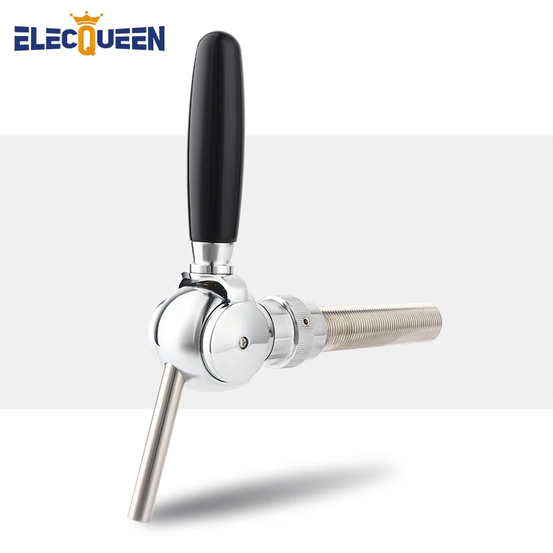 

Homebrew Faucet Belgian Style Beer Tap, 100mm Length Shank Copper Chrome Plated Draft Beer Faucets with Flowing Control Ball