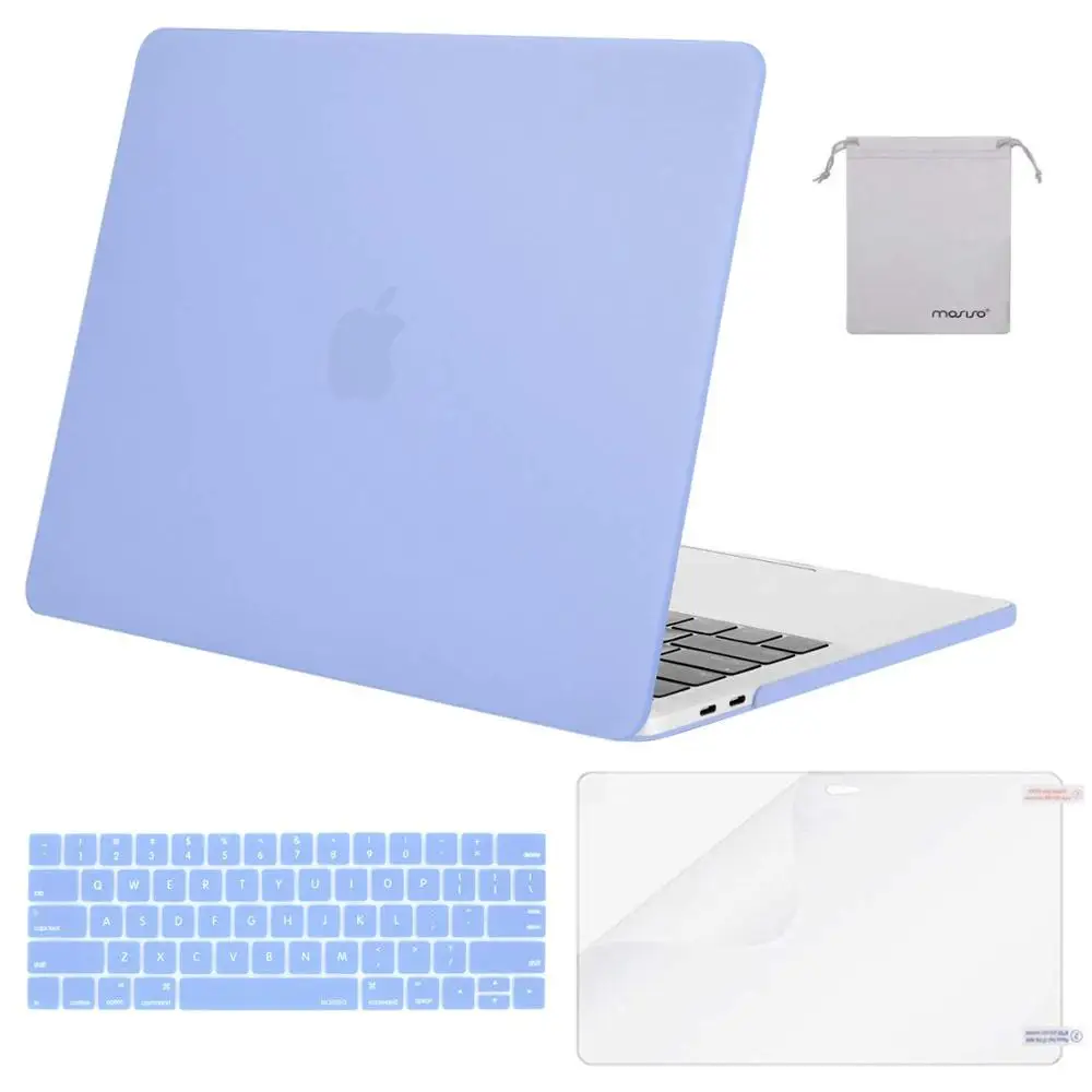Mosiso ноутбук матовая поверхность Coque чехол для MacBook Air 13 Pro 13 15 15,4 16 retina Touch Bar+ силиконовый чехол для клавиатуры - Цвет: Serenity Blue