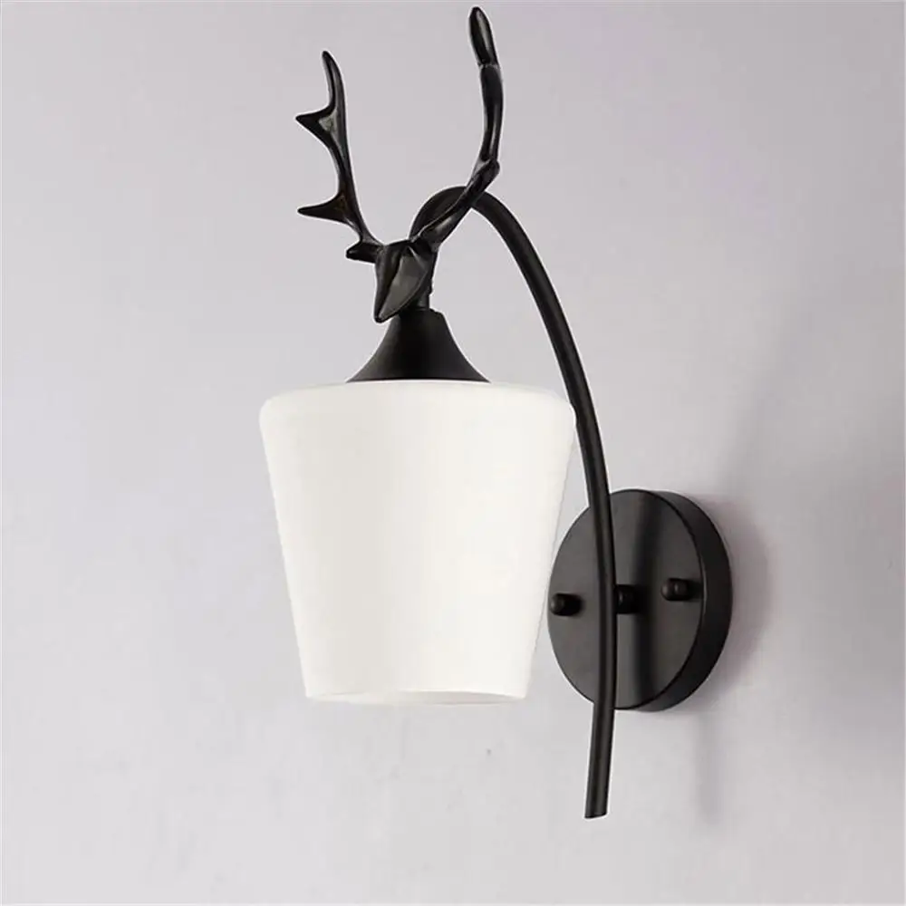 Современный черный Золотой металлический декор настенный светильник с матовым