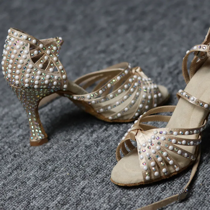 Женские туфли для латиноамериканских танцев Черные Мягкие Замшевые бальные