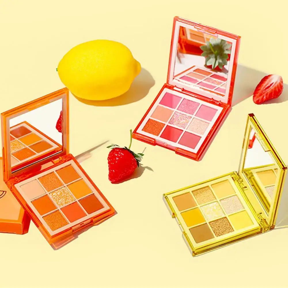 9 цветов неоновые тени для век Палитра Красочные водонепроницаемые блестящие