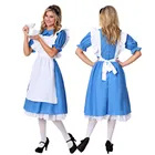 Костюм на Хэллоуин для взрослых, женщин, детей, девочек, аниме Алиса в стране чудес, голубой цвет, модель горничной из Алисы, косплей-костюмы в стиле 