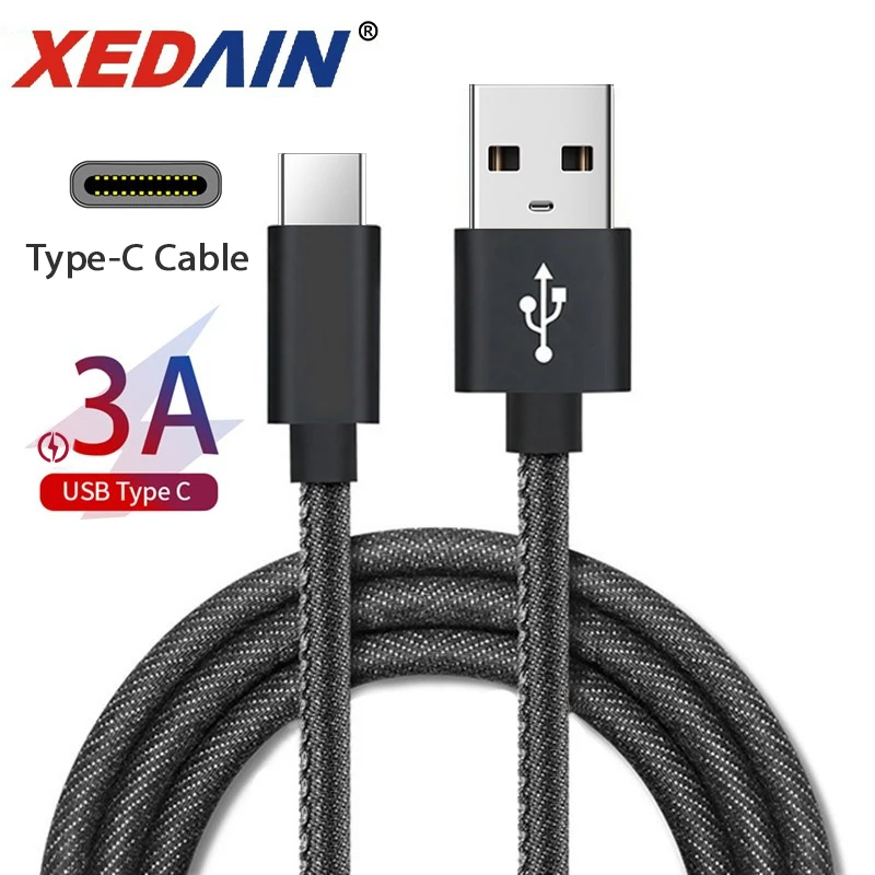 Кабель usb type-C для Xiao mi Red mi Note 7 mi 9, кабель USB C для быстрой зарядки и синхронизации данных для телефона samsung Galaxy S9 Oneplus 6t type-C
