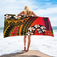 2021 summer bath towels hawaii hibiscus floral print beach towels surfing swimming sand free cover mat gym camping toallas playa