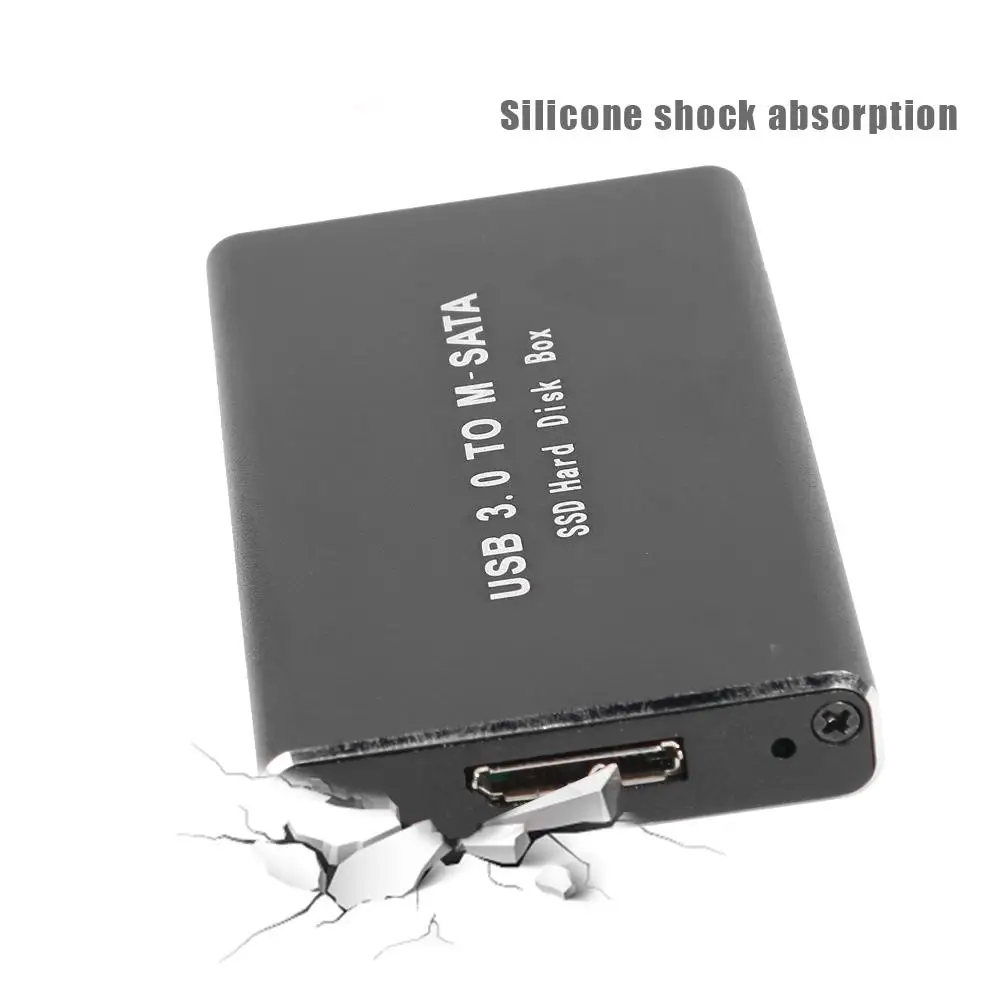 Mini SSD Case USB 3.0 to mSATA Hard Drive Enclosure Aluminum Alloy External Solid State Disk Caddy Box Support 30*30 50*30 mSATA images - 6