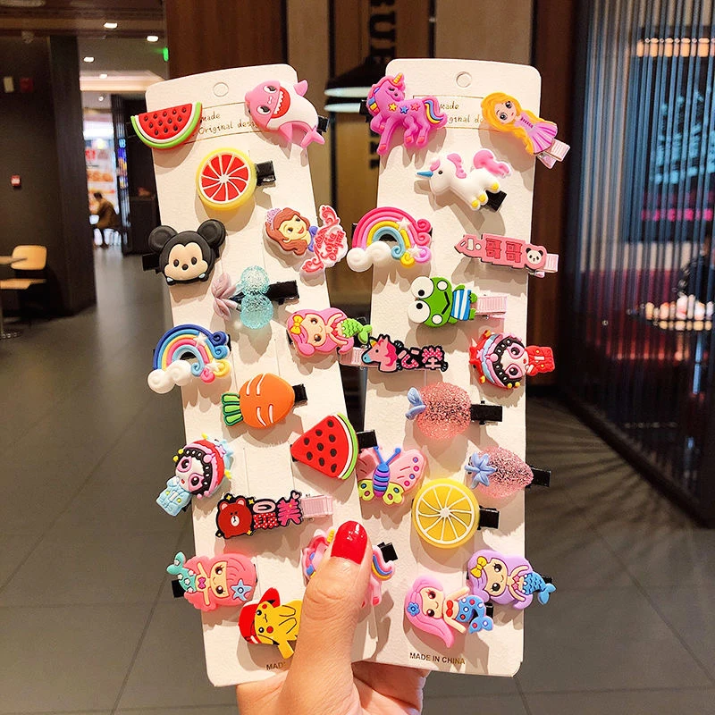 10 шт./компл. Мультяшные заколки для девочек детские милые волос детей модные