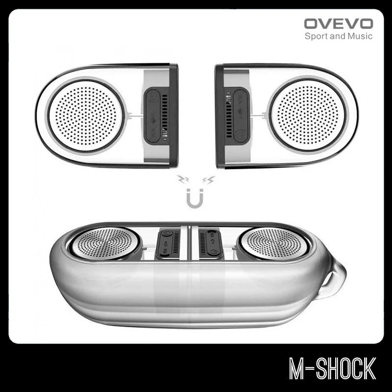 Двойная Беспроводная Bluetooth Колонка OVEVO D18 Remax M22 прозрачное стекло портативная