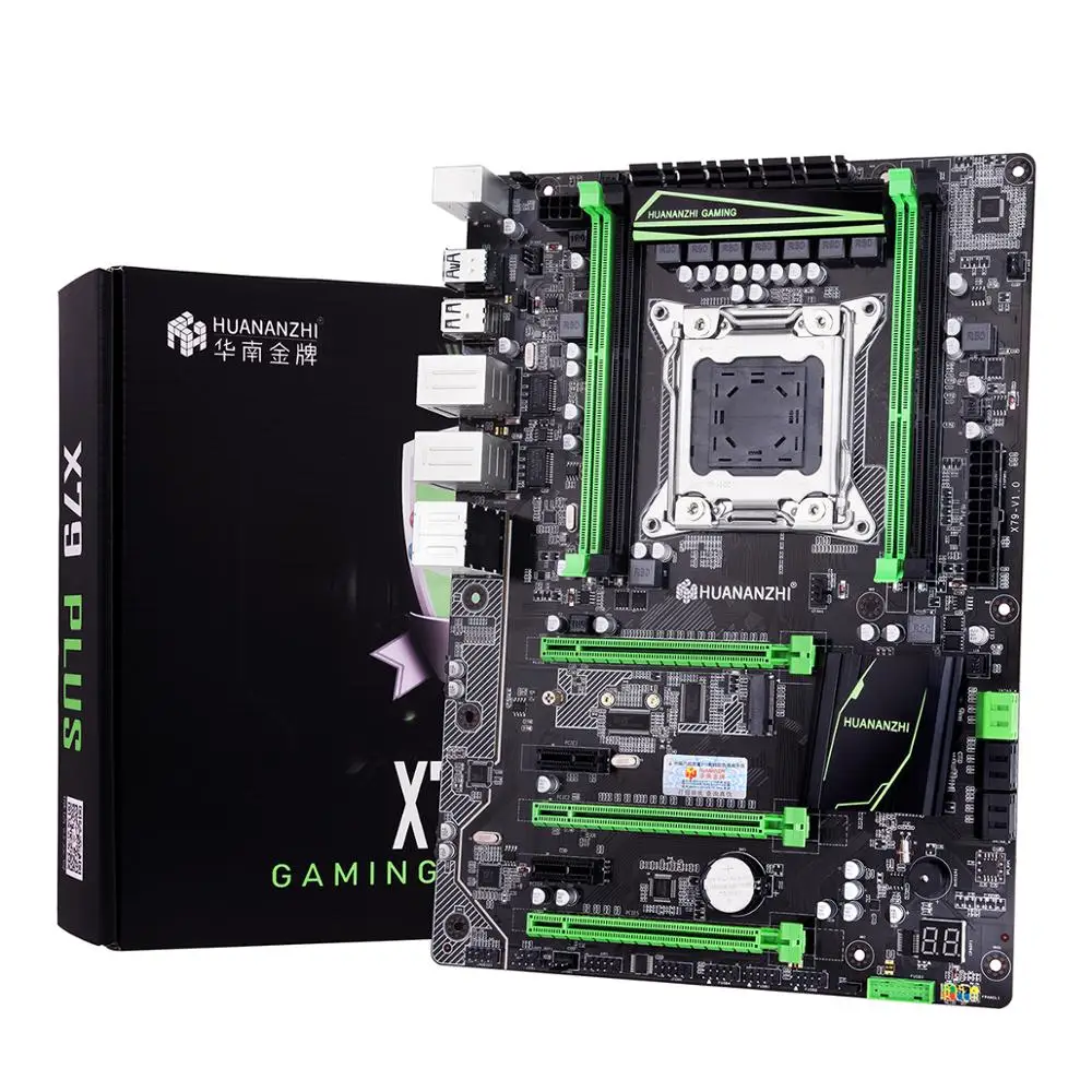 Billig HUANANZHI X79 Plus LGA 2011 ATX Motherboard Mit HALLO-GESCHWINDIGKEIT M.2 NVME SSD Slot 2 * Giga LAN Port 2 * SATA 3,0 2 * PCI-E X16 RAM Bis Zu 128G
