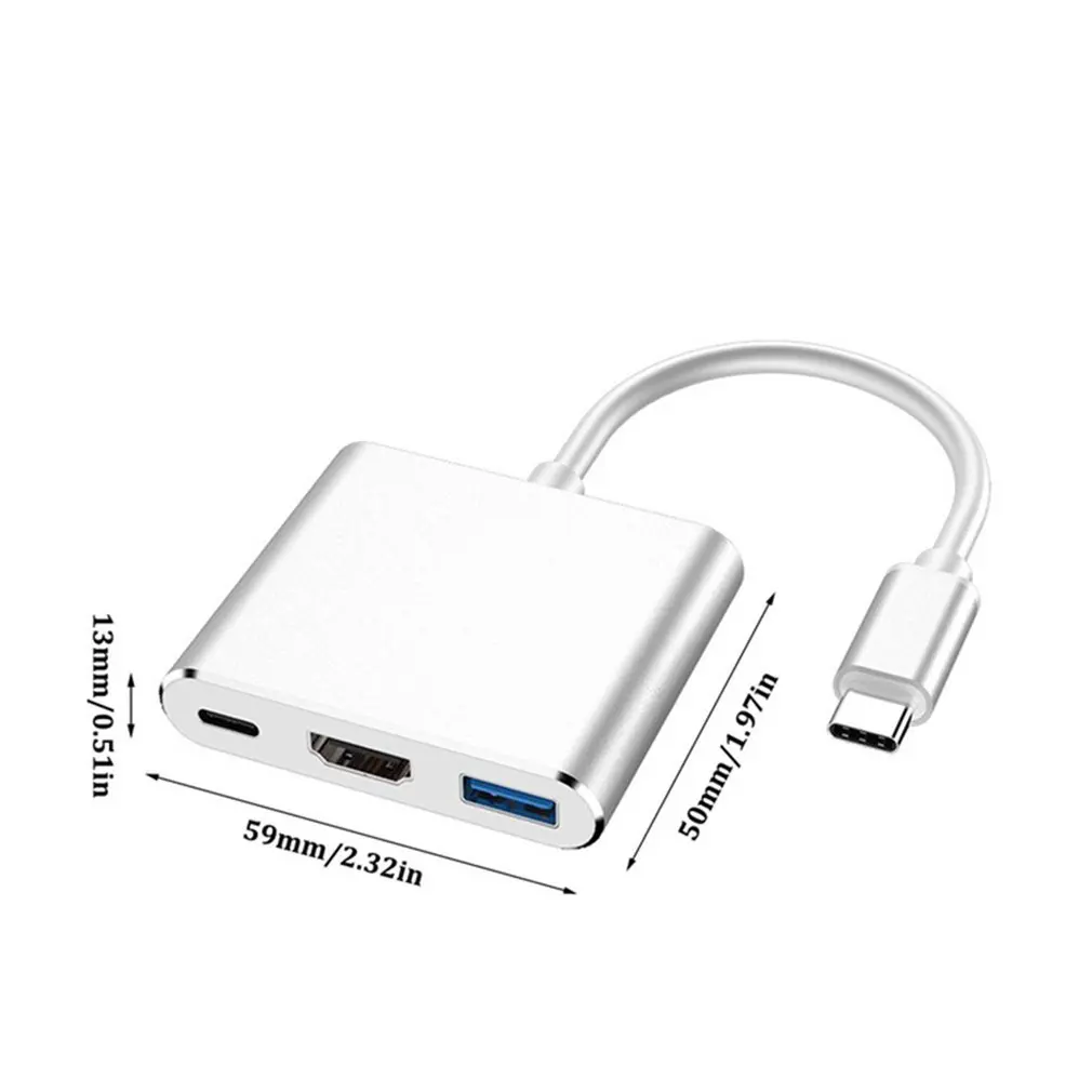 Multi-purpose Mini Type-C Turn Hdmi Three-In-One Usb To Converter USB Interface For Apple Macbook | Электроника