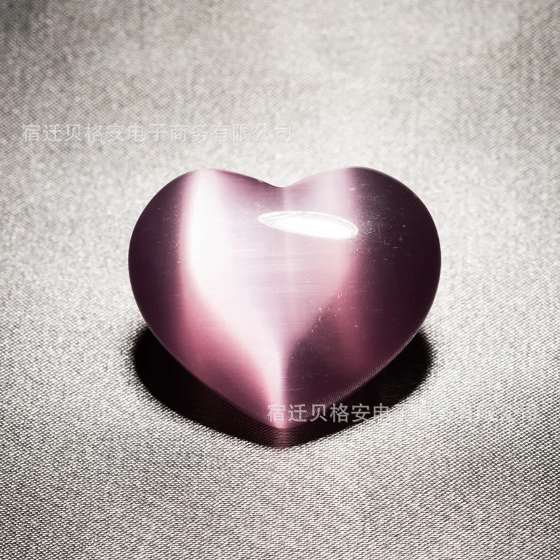 

1PC Cat's Eye Crystal Colorful Heart Stone Shape Handmake Mineral Love Gems Reiki Energy Healing Stone Decor Collection DIY Gift
