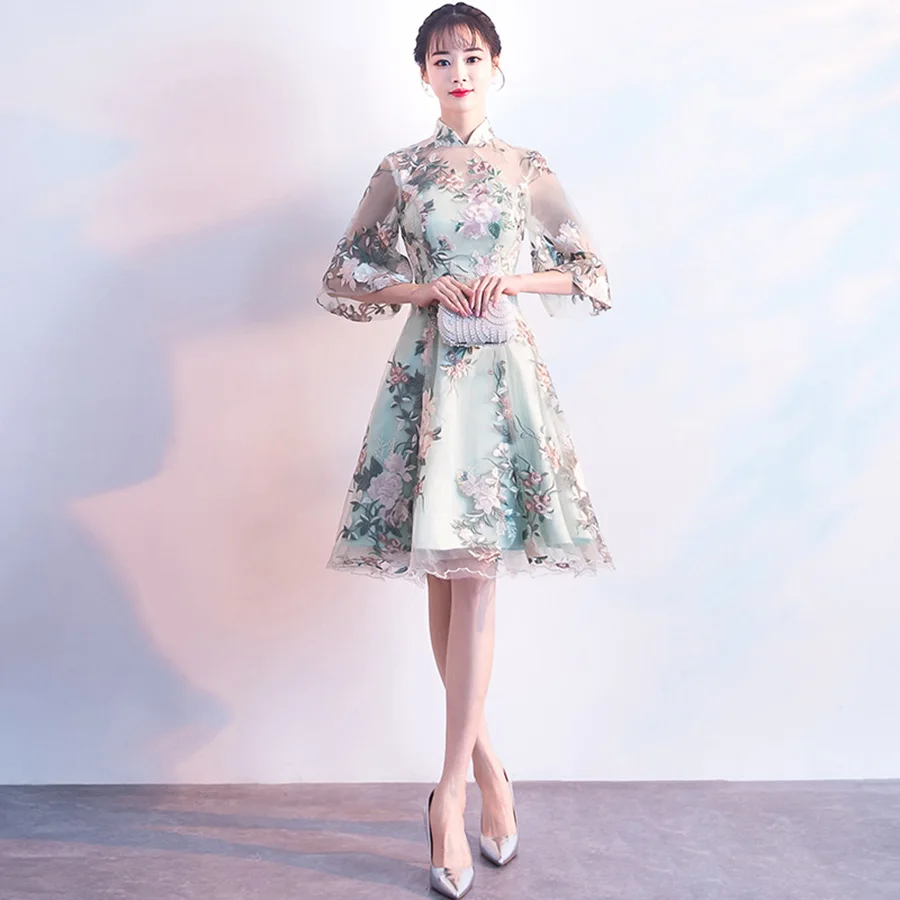 Коктейльное платье MX044 с цветочным принтом А-силуэта Vestidos De Coctel женские вечерние
