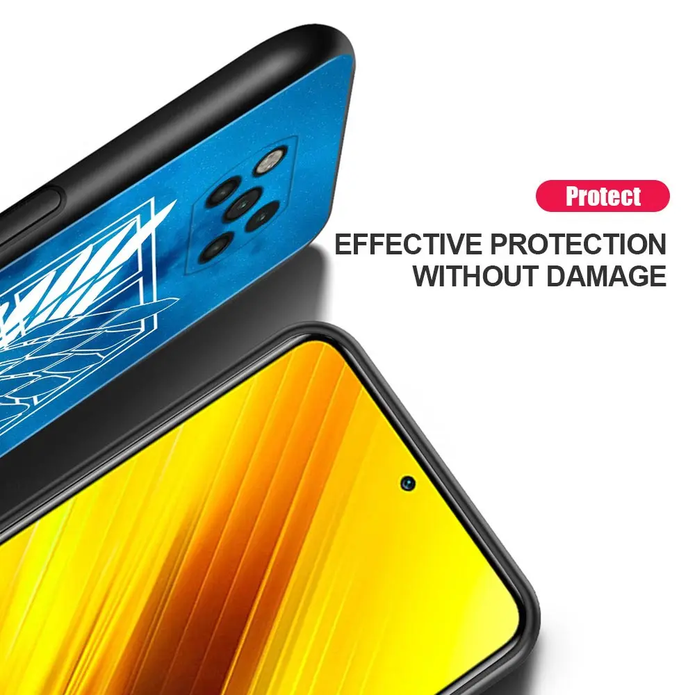 Anime Attack On Titan Girl1 Case For Xiaomi Mi Poco X3 Pro F3 X3 GT M3 X3 NFC F1 M3 Pro 5G F3 GT Black Soft Silicon Cover Coque