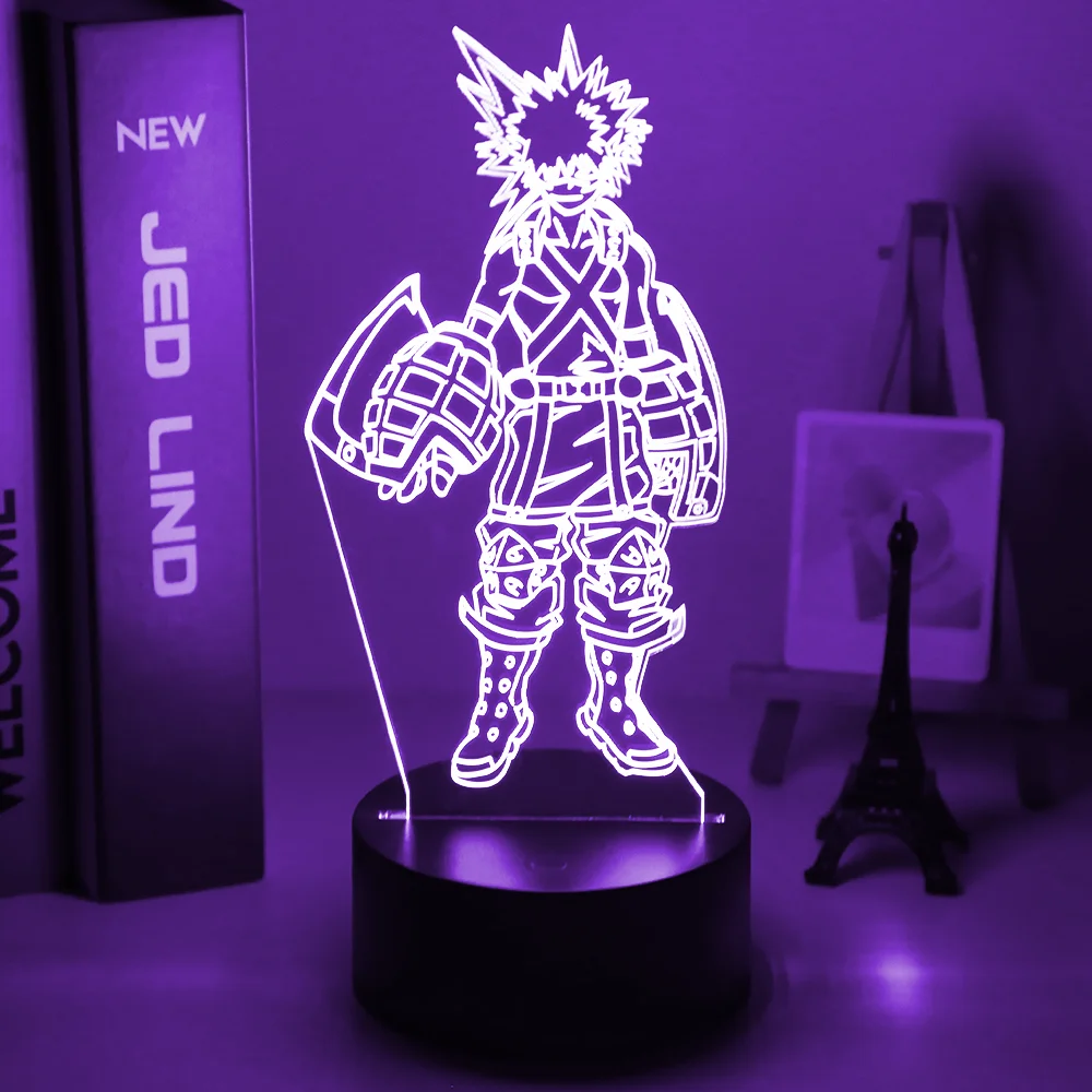 3d лампа Katsuki Bakugo фигурка ночник для детской спальни светодиодный сенсорный