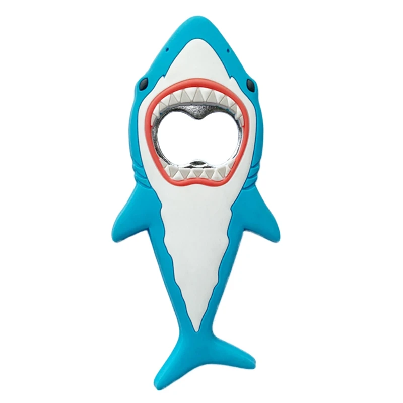 Магнитный силиконовый металлический Открыватель для бутылок в форме акулы не