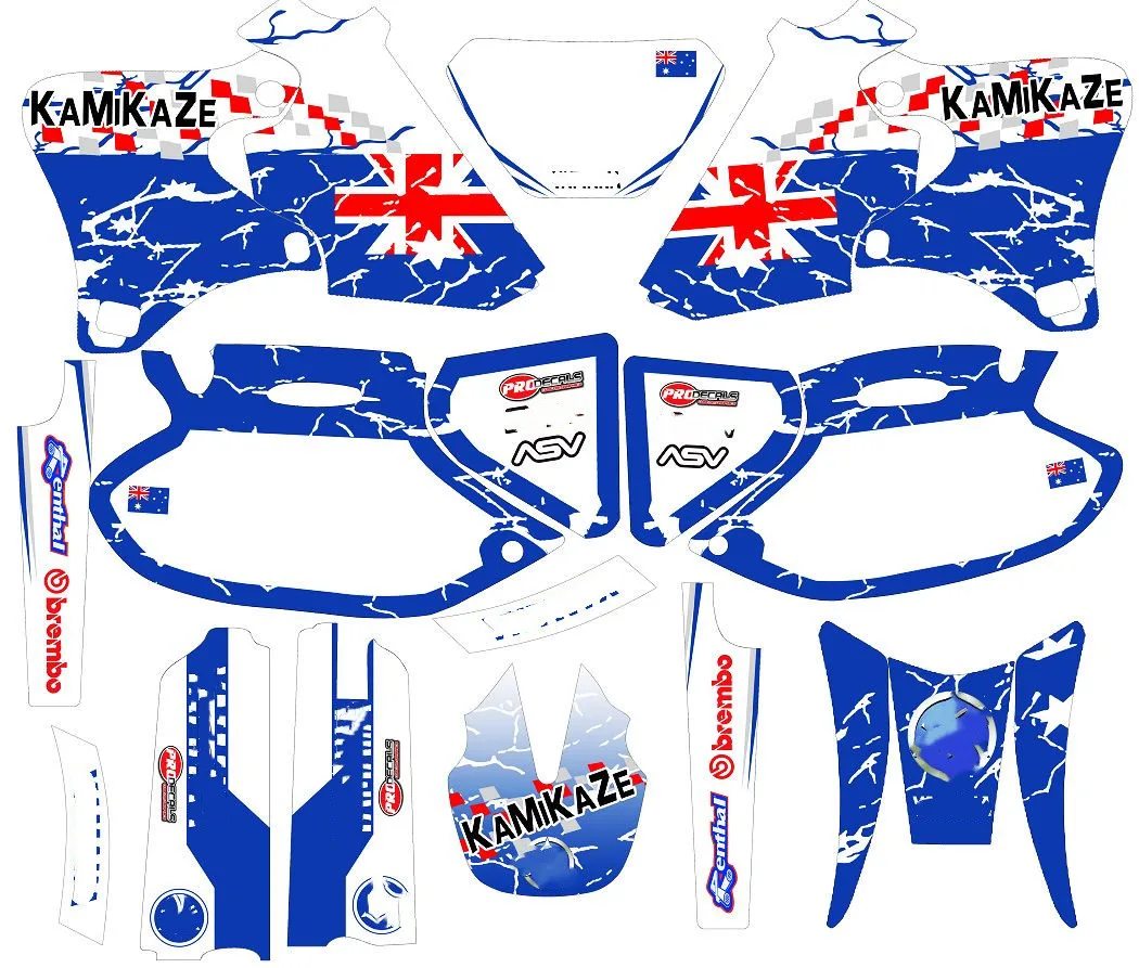 Мотоцикл WRF400 WRF250 WRF426 полный набор 3M графические наклейки для Yamaha WR250F WR400F WR426F 2002 2001