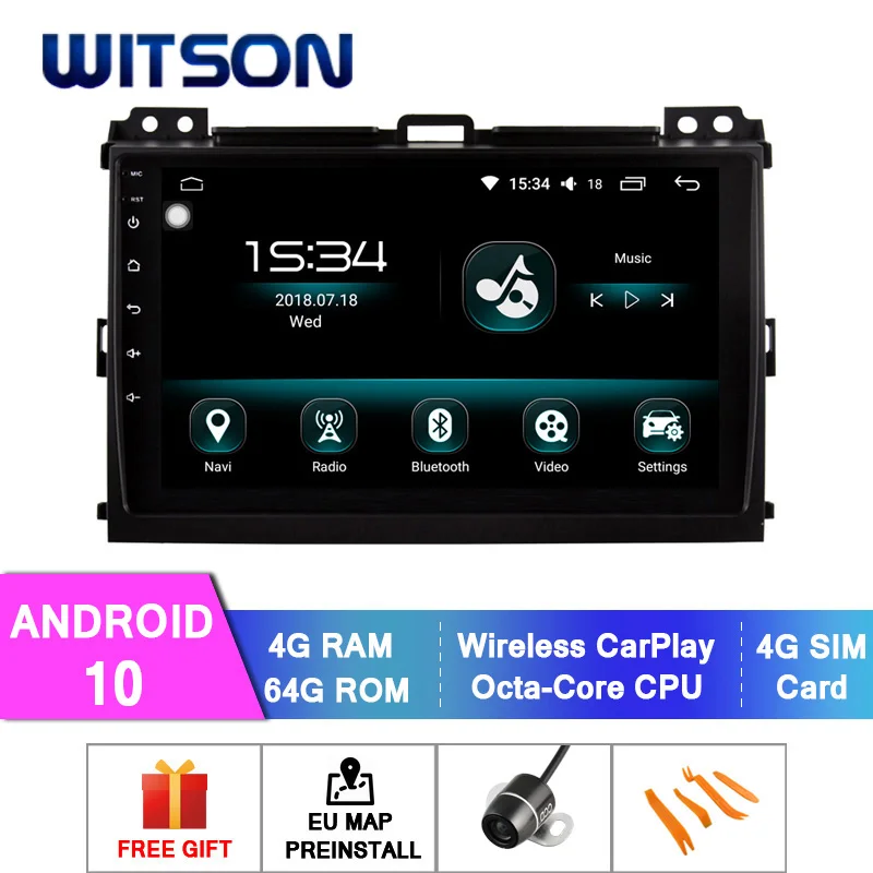 WITSON Android 10 0 автомобильная DVD система для TOYOTA PRADO 2006 2010 автомобильный dvd