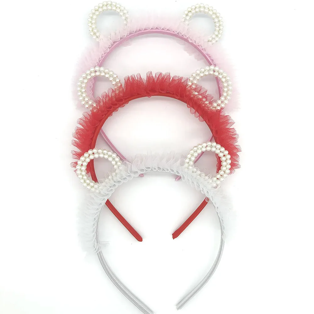 Новинка милый жемчужный обруч для девочек элегантная повязка на голову женские