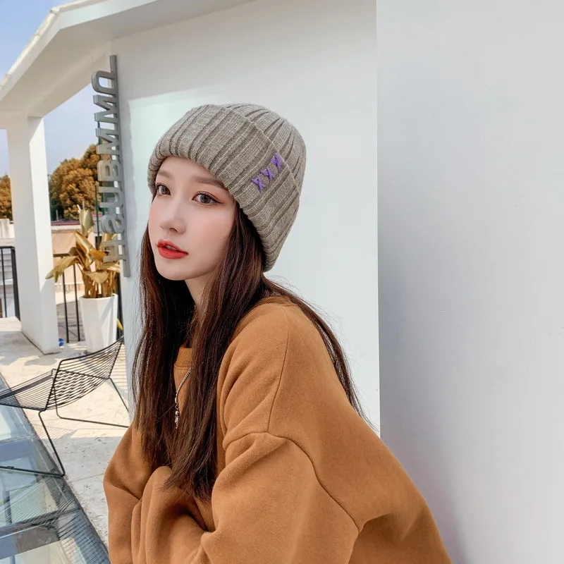 

Autumn and Winter Knitting Wool Hat Pullover Keep Warm Ear Protection Korean Style Student Travel Shopping