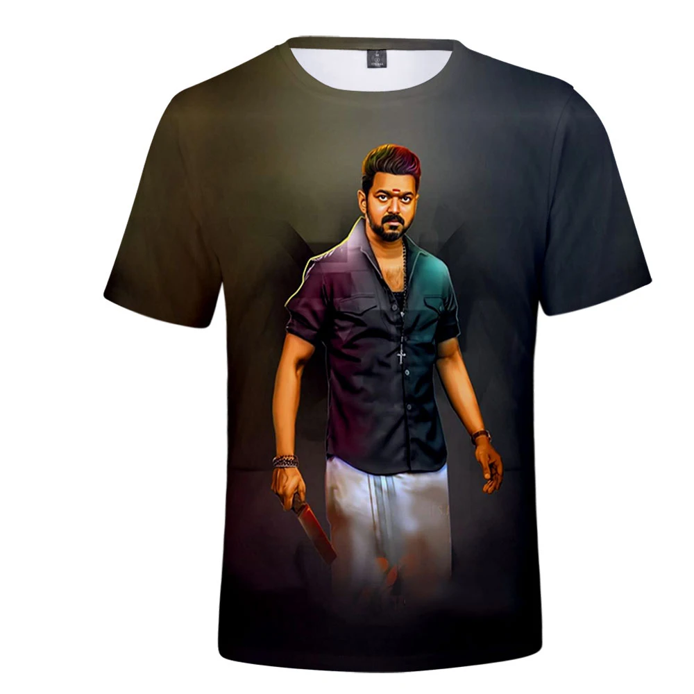 2019 Новинка индийский фильм бигил 3D футболка главный герой Виджай принт короткий