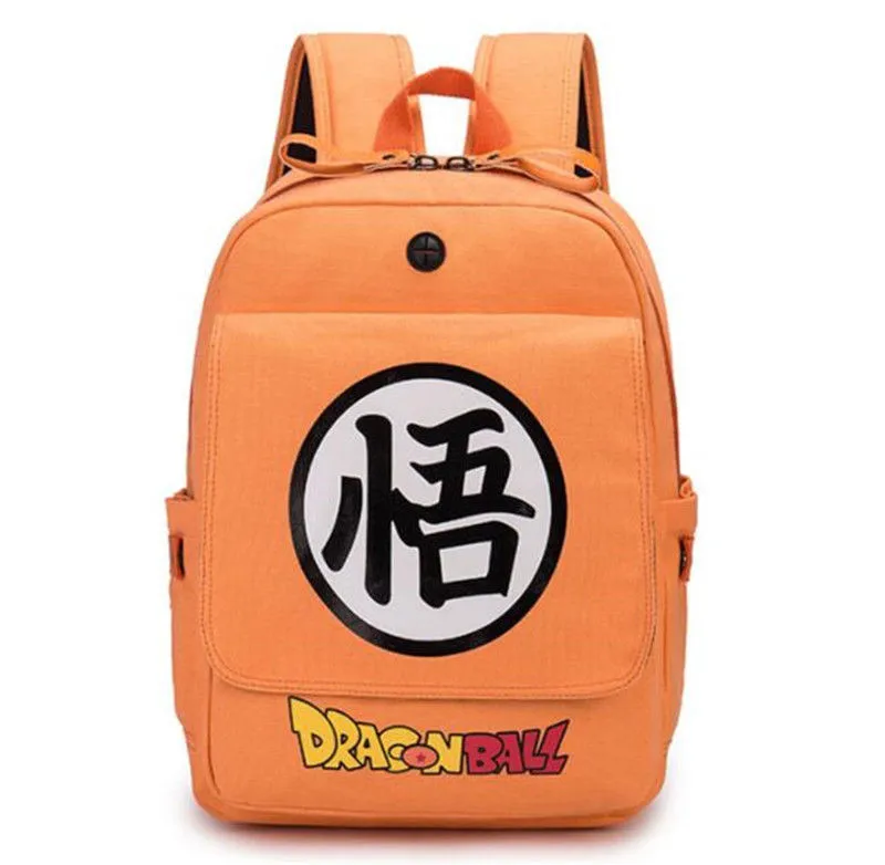 Горячая аниме Dragon Ball Z плечо школьная сумка рюкзак Сон Гоку Оранжевый Холст