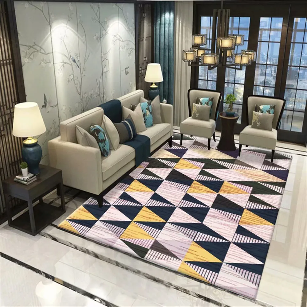 3D ковер для гостиной домашние коврики с геометрическим узором спальни