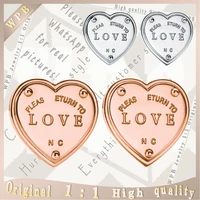 wpb100%925earrings high quality version tifn original 11return heart shaped lock loveearrings