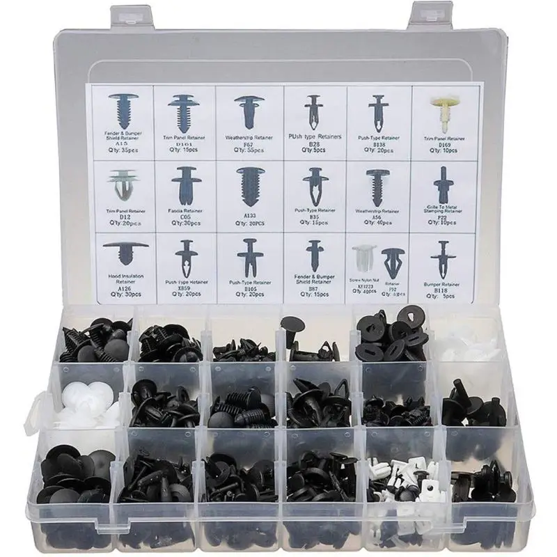 

435 PCS/Set Car Body Interior Bumper Retainers Fasteners Clips Fastener Kit 1XCF