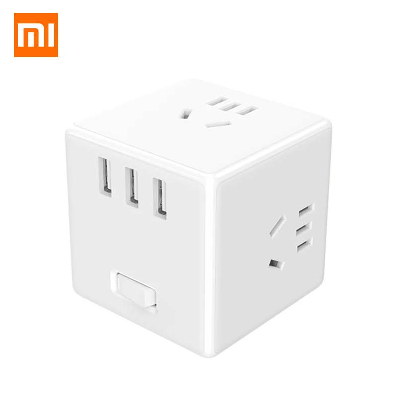 

Upscale Xiaomi Mijia cube converter protection design Strip 3USB Socket PD Fast Charger plug-in Power electric tow board