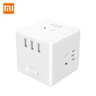 Высококлассный кубический преобразователь Xiaomi Mijia, защитная дизайнерская полоса, быстрое зарядное устройство PD с 3USB разъемами, Подключаемая электрическая буксировочная плата