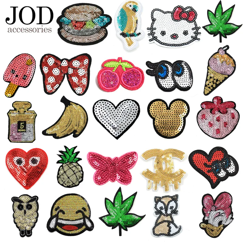 Блестки патч на одежду стикер железа вышивки патчи для аппликация пришить значок