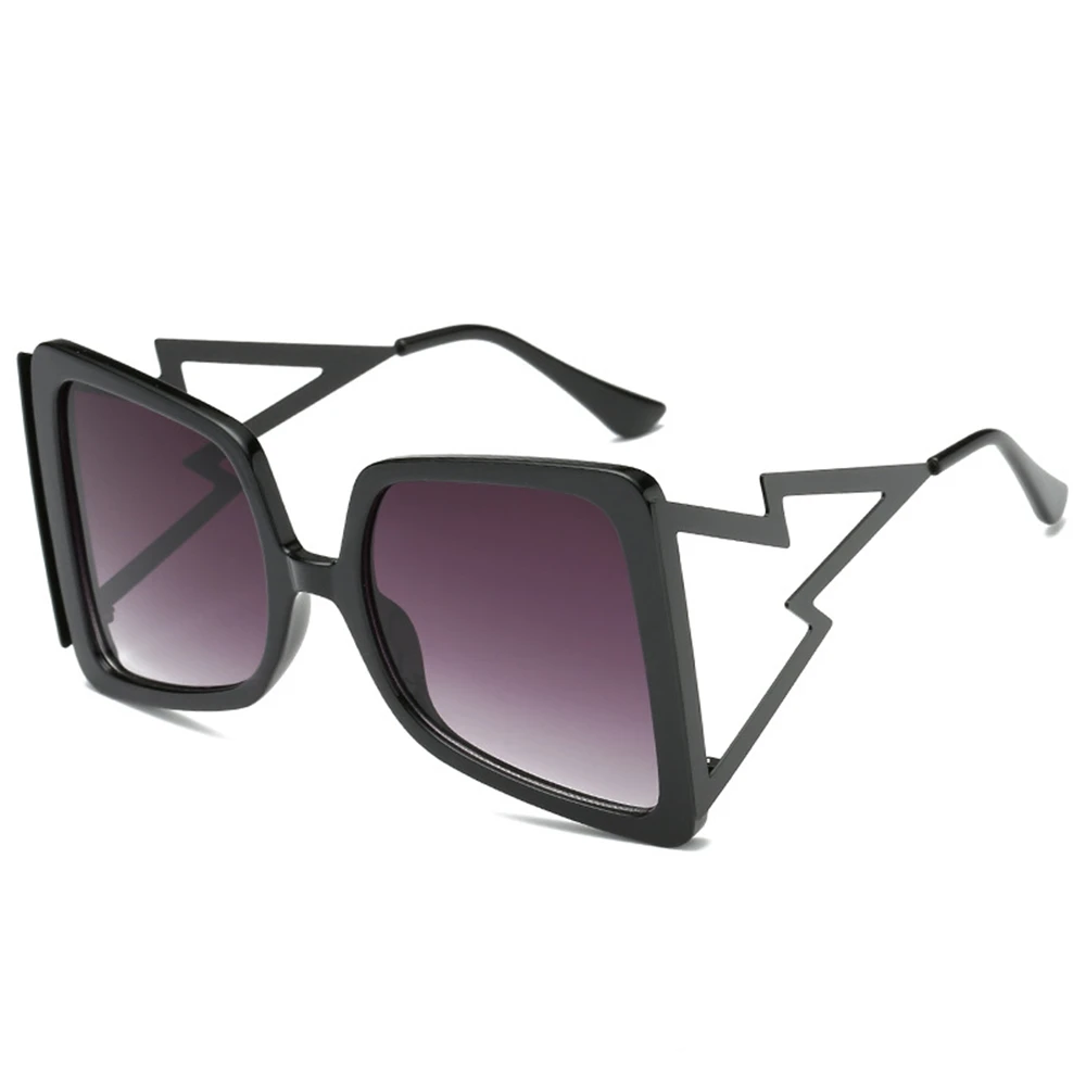 

Модные солнцезащитные очки с большой оправой, женские трендовые очки с молниями, игривые солнцезащитные очки унисекс с защитой от ультрафи...