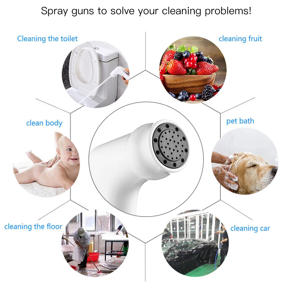 Hand Held Bidet Sprayer Set Atalawa ABS Handheld Toilet Attachment Muslim Shower Spray Gun Cloth Diaper kit AA03 | Обустройство дома