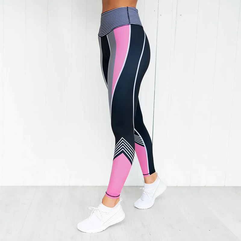 

Peachmiss Winter Sports Crop Top and Pants Female Printed Yoga Set Fitness Clothing Sports Suit Yoga Suit 2 Piece Set Women