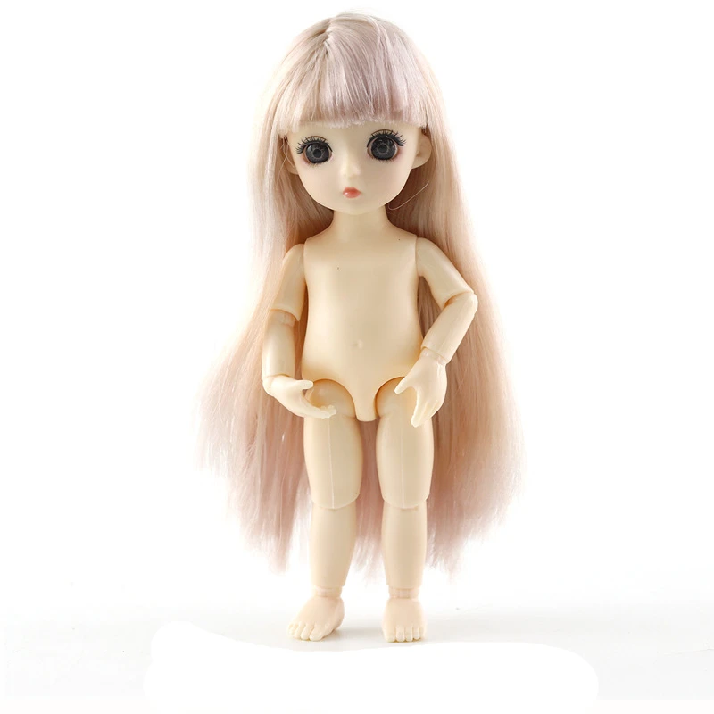 13 BJD SD кукла подвижная соединенная ребенок с 3D глазами кудри прямые волосы Голые