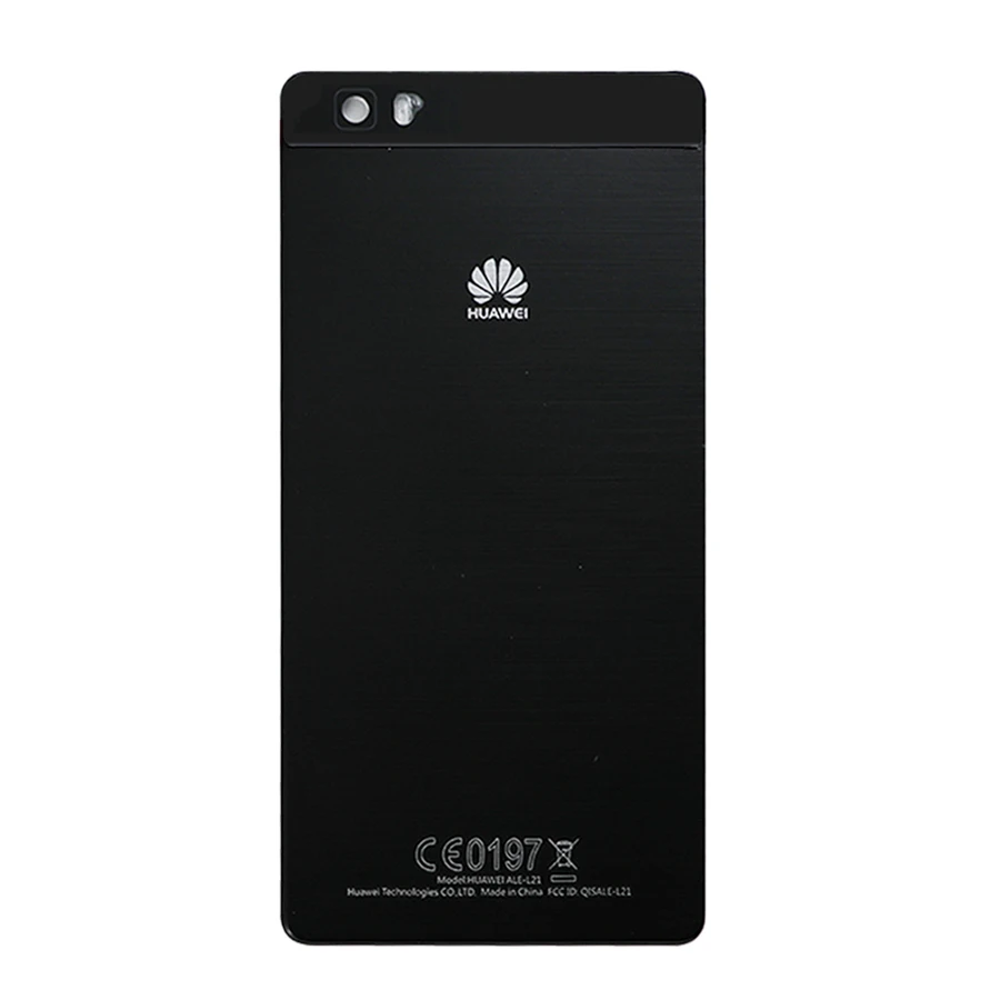 Black P8lite задний корпус чехол для huawei P8 lite батарея задняя крышка Дверь задняя крышка Замена - Цвет: Black