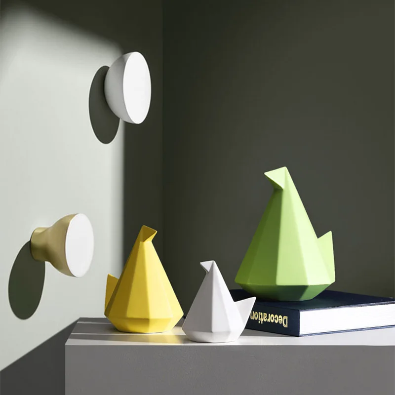 Креативное керамическое украшение в виде птицы освещение роскошное для дома