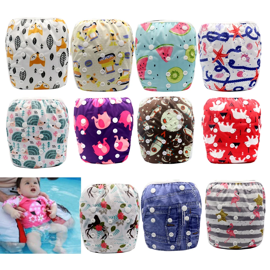 Многоразовые тканевые подгузники MABOJ для плавания подгузник бассейна