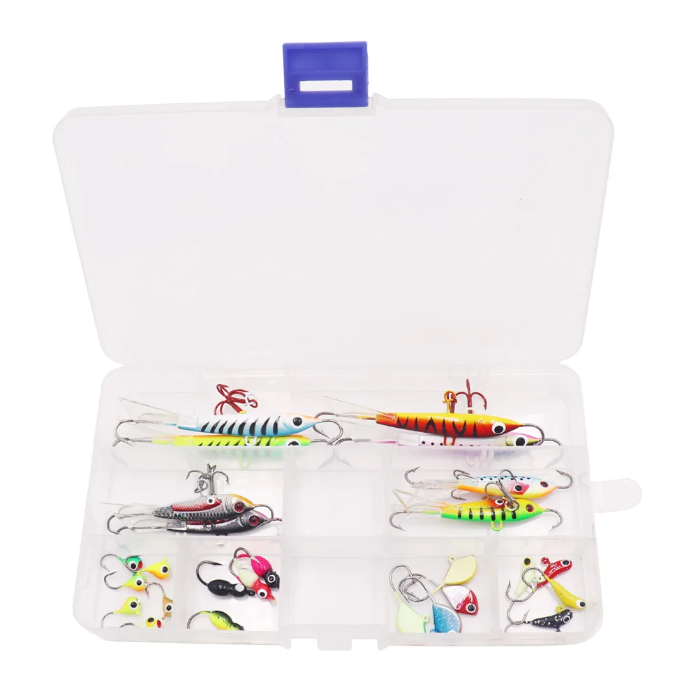 26pcs lure 100 м портативный гидролокатор lcd искатели рыбы рыболовные инструменты эхолот рыболокатор с блесна для подледной рыбалки и круглая Рыбацкая Сумка - Цвет: 26pcs lure