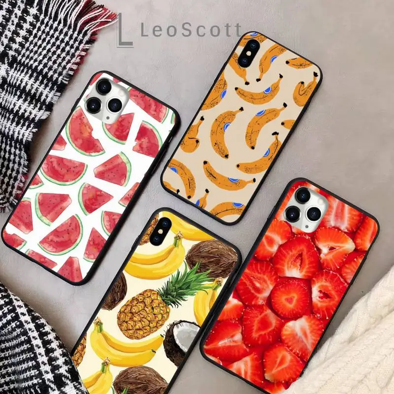 

summer fruit Watermelon Pineapple Phone Cases for iPhone 11 12 pro XS MAX 8 7 6 6S Plus X 5S SE 2020 XR Soft silicone