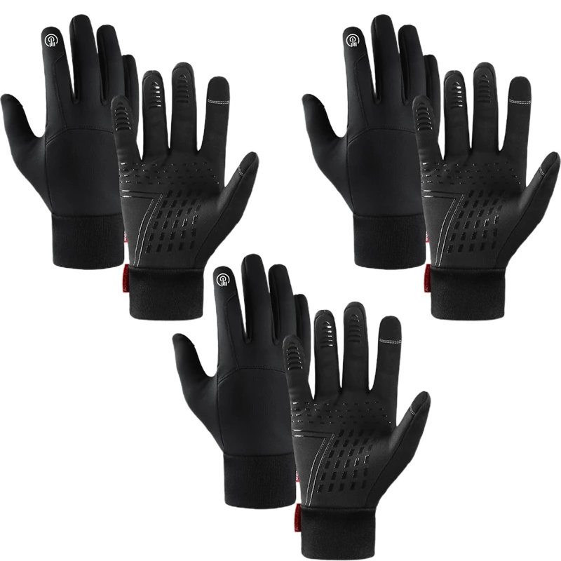 

1 Pair Men Women Winter Cycling Gloves Anti Slip Touch Screen Waterproof Mittens T3LD