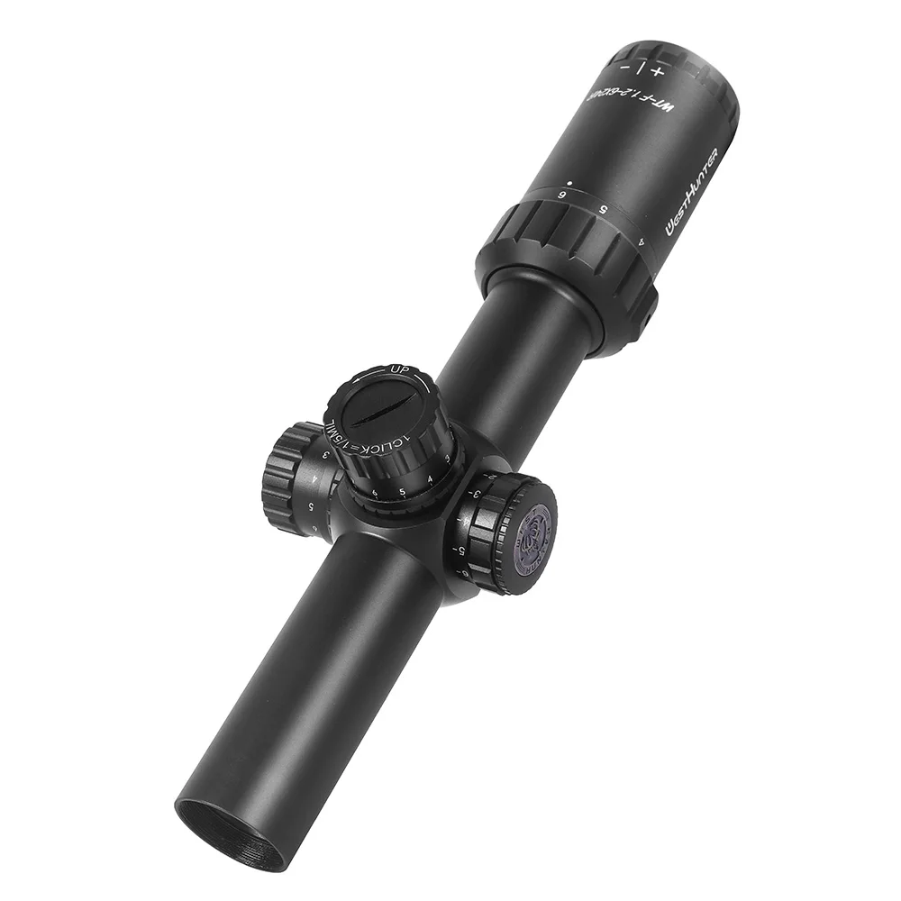 WestHunter Compact Air Optics Riflescope WT-F 1.2-6X24IR Gun Hunting Sights Tactical Lockable Adjustment With Illuminated Glass