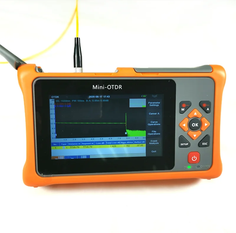 

9 In 1 Multifunctional, Dual Wavelength MINI OTDR VFL OPM Red Light Source Optical Time Domain Reflectometer FTTX