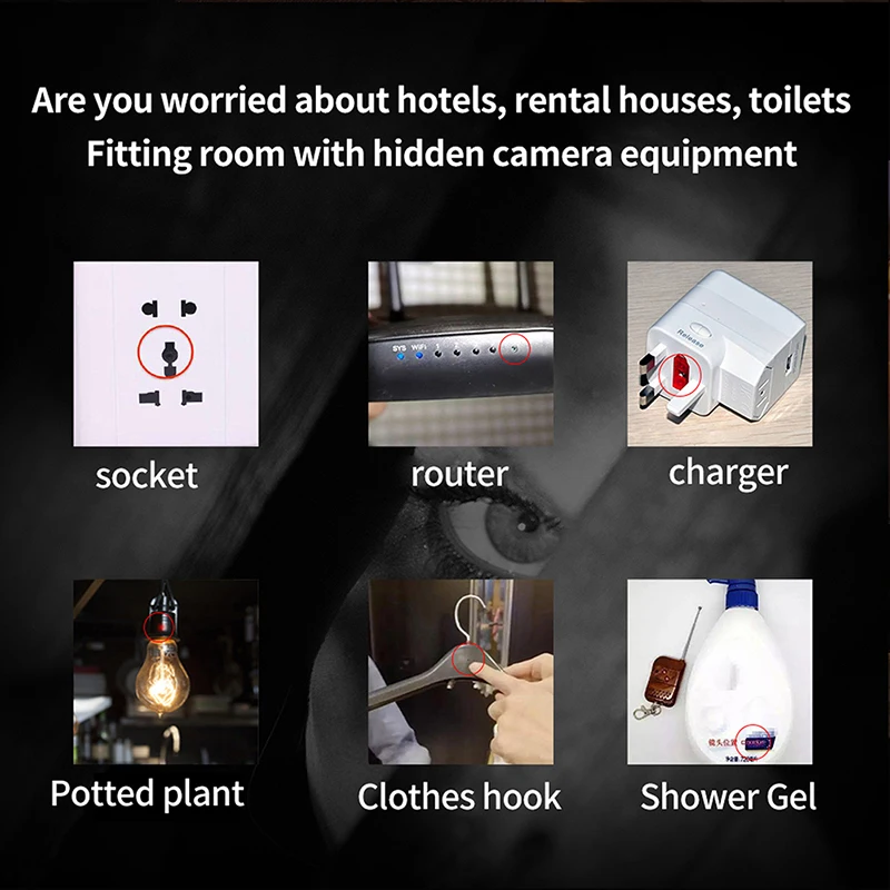 

Anti-Candid Camera Detector Portable Multi-Functions Mini Travel Shock Sensor For Travel Hotel Camera Detectors With Compass