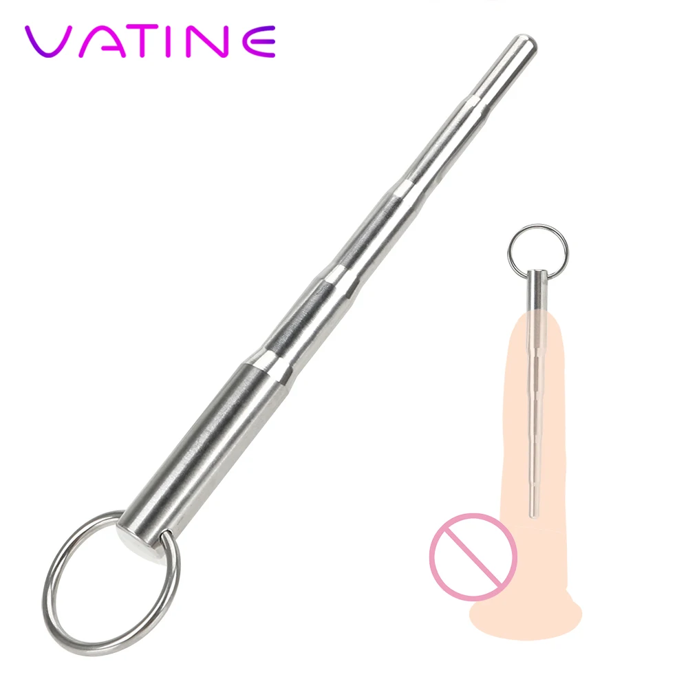

VATINE Stainless Steel Penis Plug Urethral Dilators Catheters Sounds Male Chastity Device Sex Toys for Men Masturbator